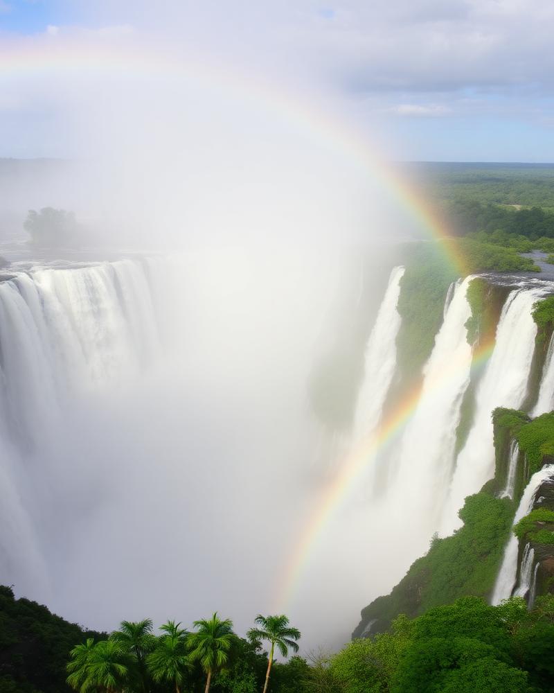 Cataratas del Iguazú con arcoíris
